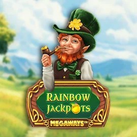 Rainbow Jackpots Megaways online game logo by Red Tiger Gaming on kokosbet.nl